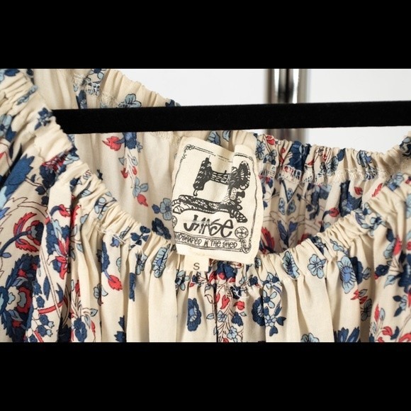 JAASE LF Navy Batik floral printed mini dress size S - Picture 11 of 14